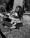 Meagan and her dog in the Vondelpark