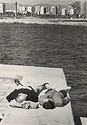 People on a pier, Barcelona