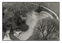 Paris park in the rain