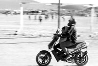 street scene by the football match