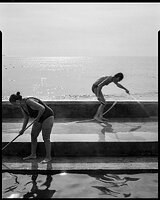 Cleaning the pool from the series The Hot Waters - Varna, Bulgaria 2023