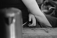 Kettle, hand, arm