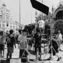 Japanese Film Crew & Italian rigger, St. Mark's Square Venice, Aug 2006