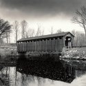 Stormy Afternoon Over Covered Bridge
