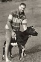 Riding the calf