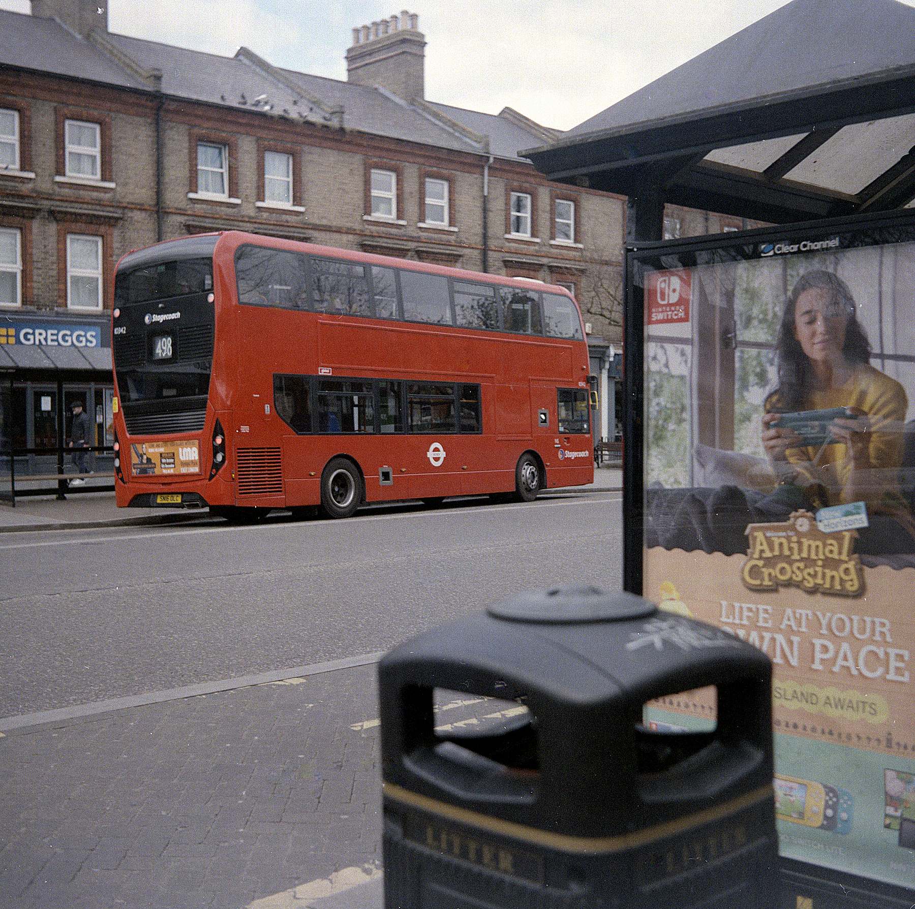 A Big Red Bus in Brentwood High Street