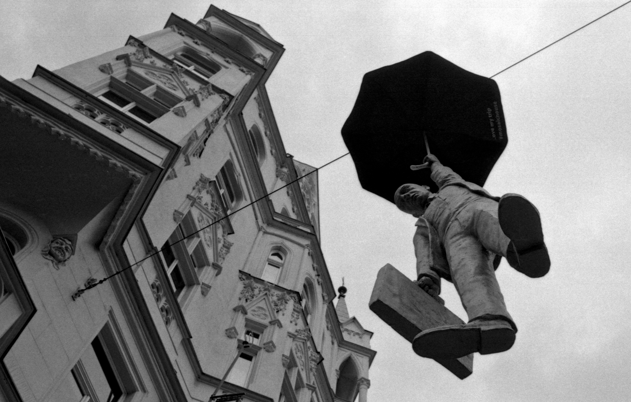 a man in the sky
