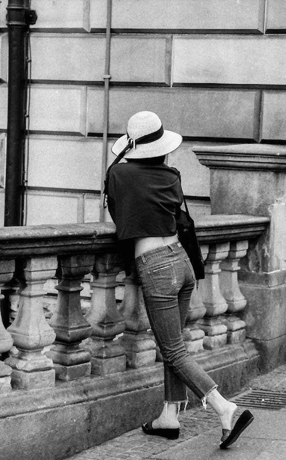 A woman wearing a hat