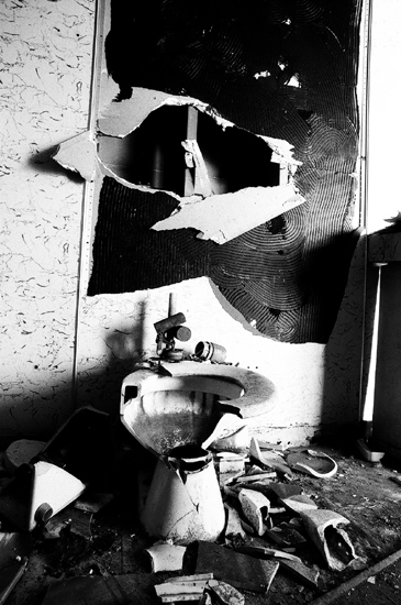 abstract expressionist bathroom