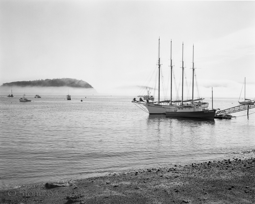 Acadia National Park - Bar Harbor Boats in the Fog