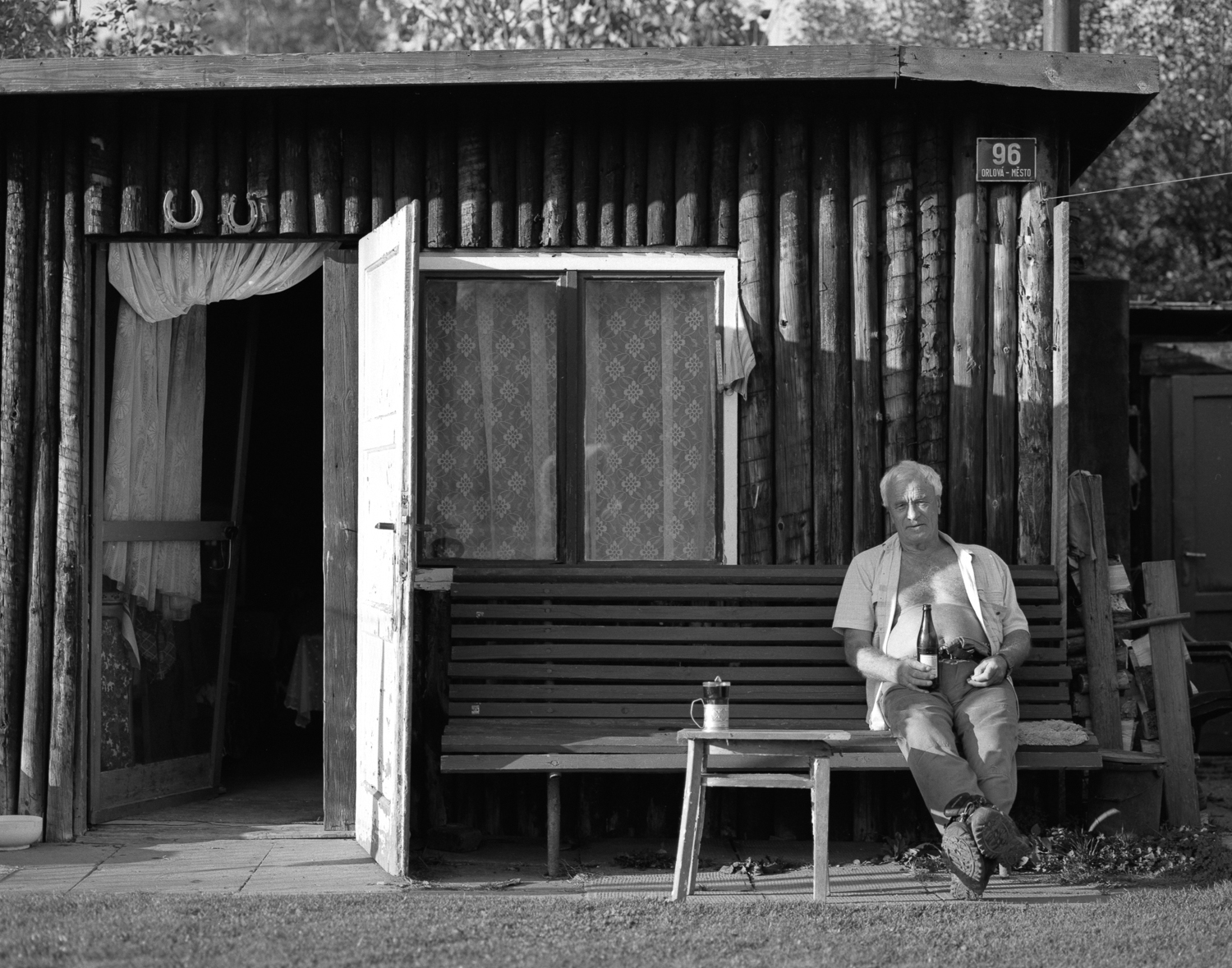 At grandfather's shack