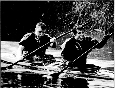 At the end of the race