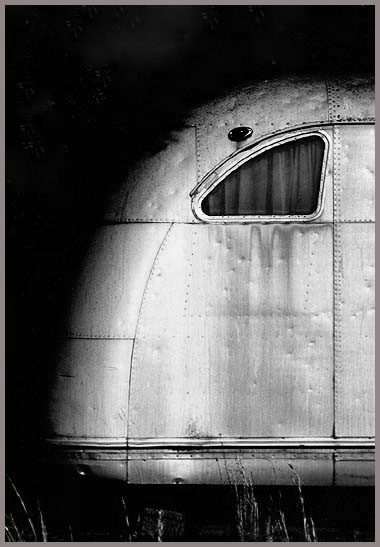 B& W version of old 60's Mobile Home : Comer, Ga USA