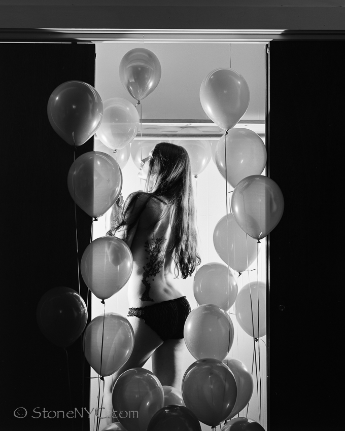 Balloons and a Red theme... but not in color...