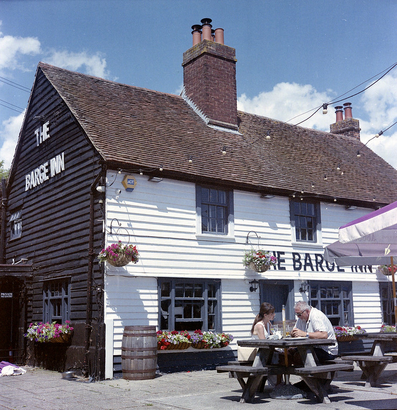 Barge Inn Battlebridge with Rolleiflex
