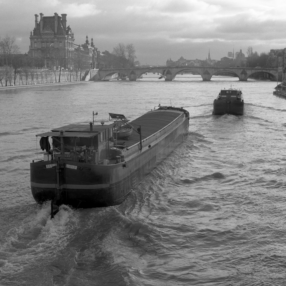 Barges on the River Seine