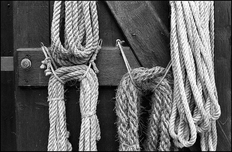 barn door and ropes