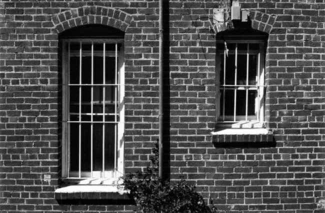 Barred Windows and Brick
