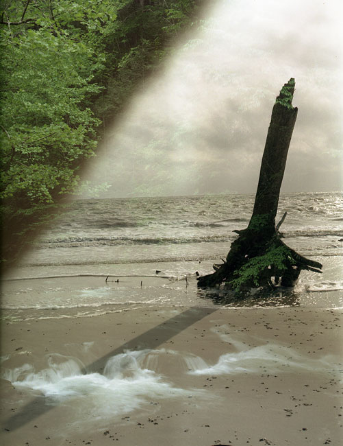 Beach double exposure