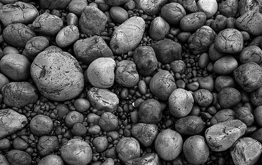 Beach rocks near Yaquina Head Lighthouse, Oregon