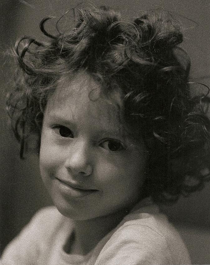 Bed head curls darker print