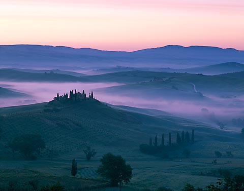 Belvedere with mist
