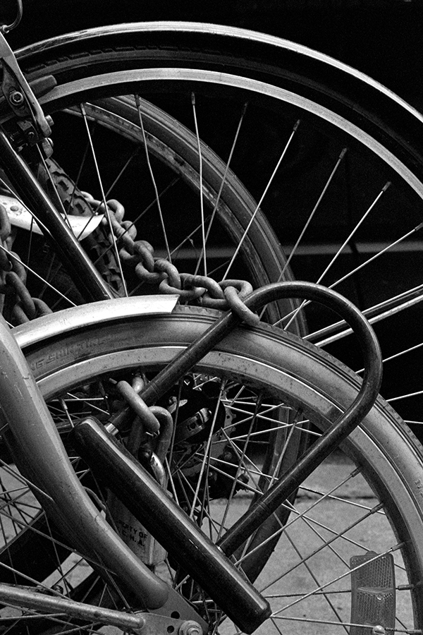 Bicycles chained