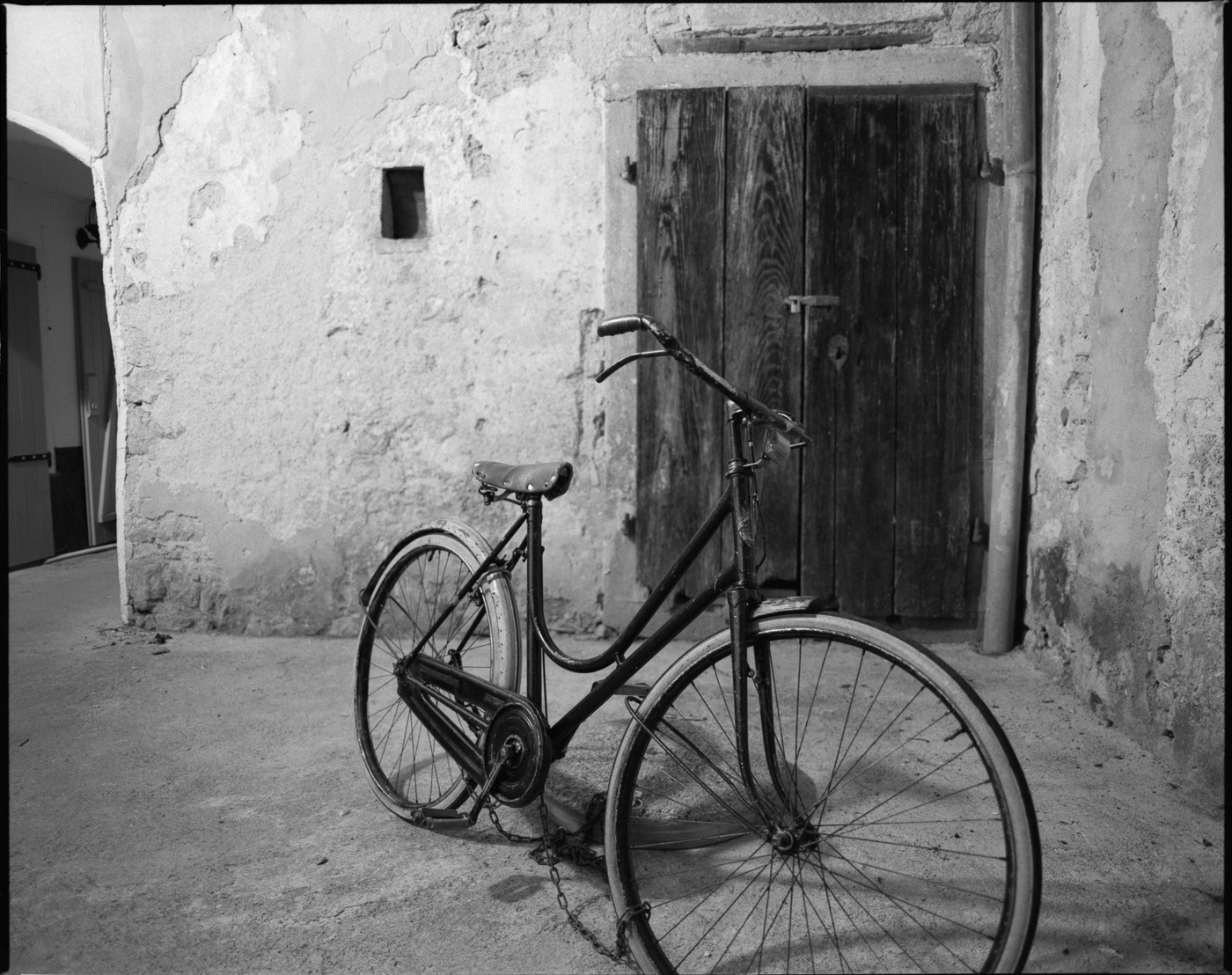 Bike in the street of the old town