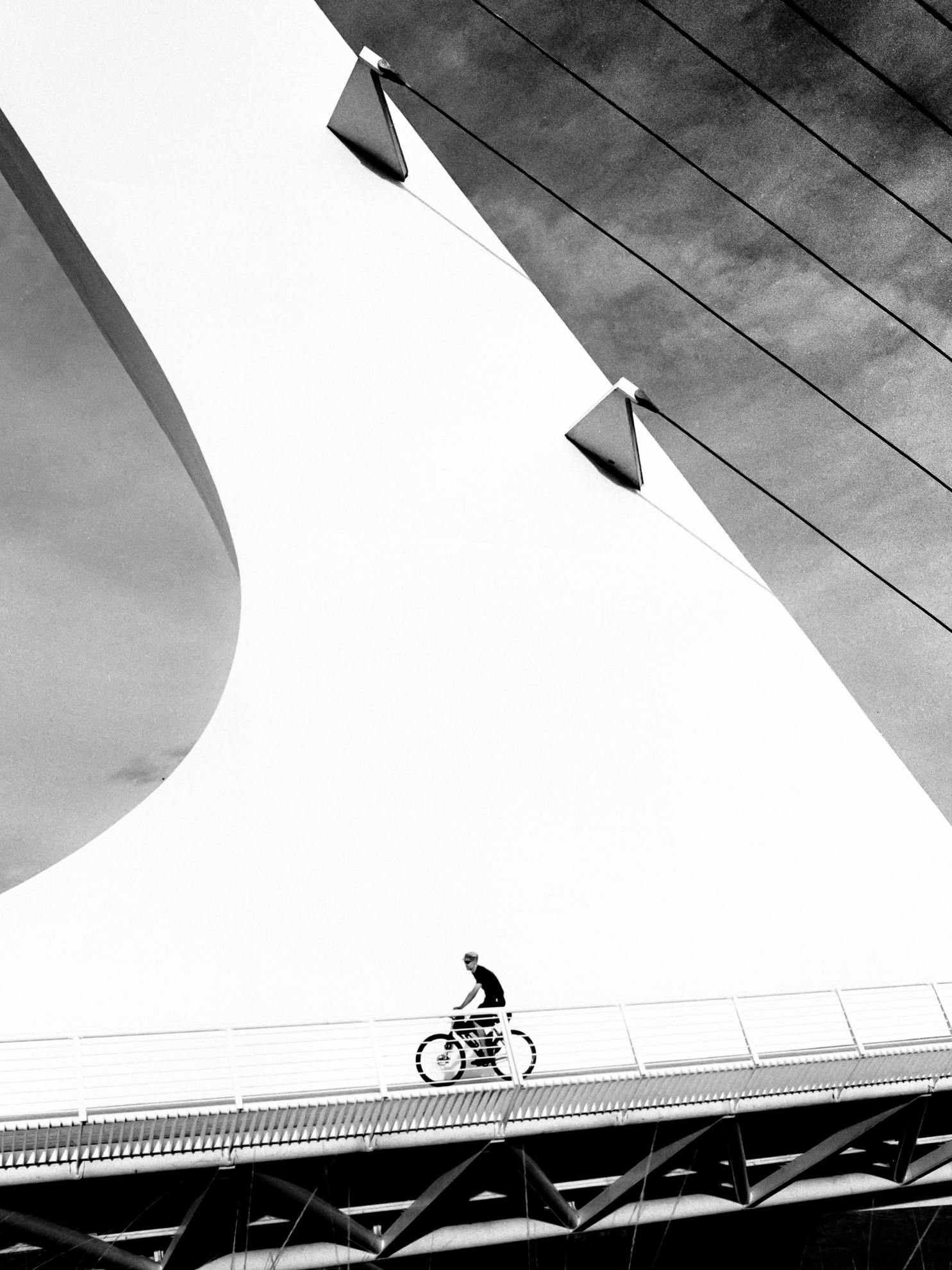 Biker on Sundial Bridge