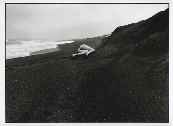 black sand beach