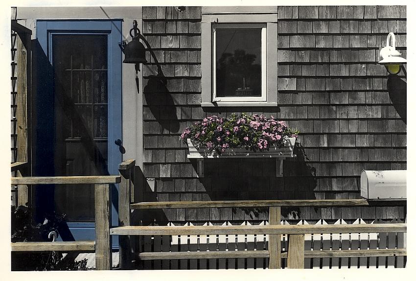 Blue door, Cape Cod (hand-colored)