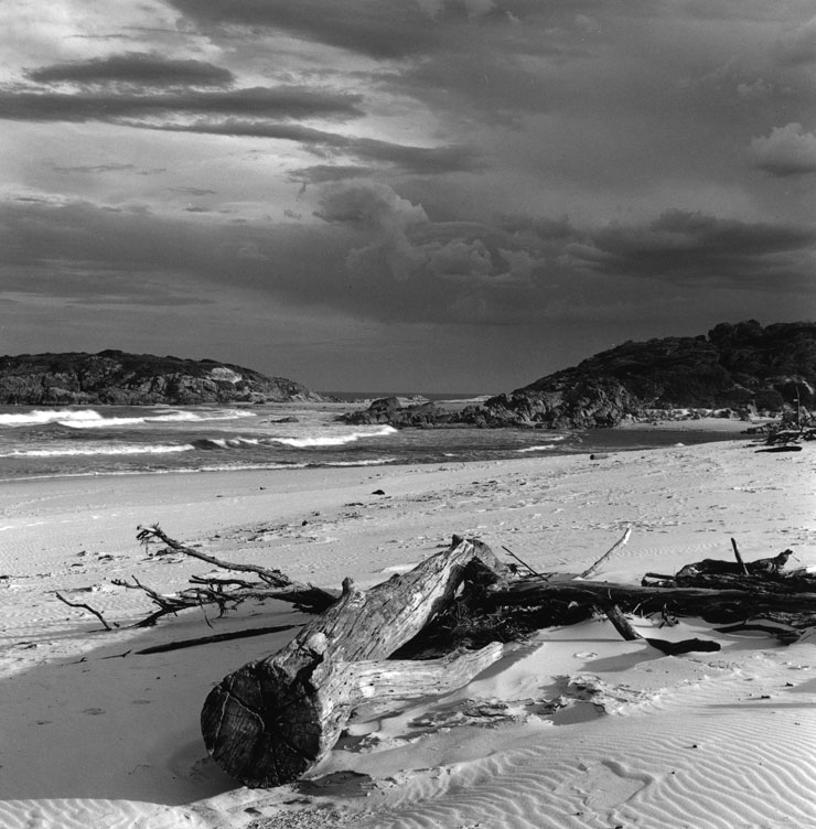 Bournda beach and storm