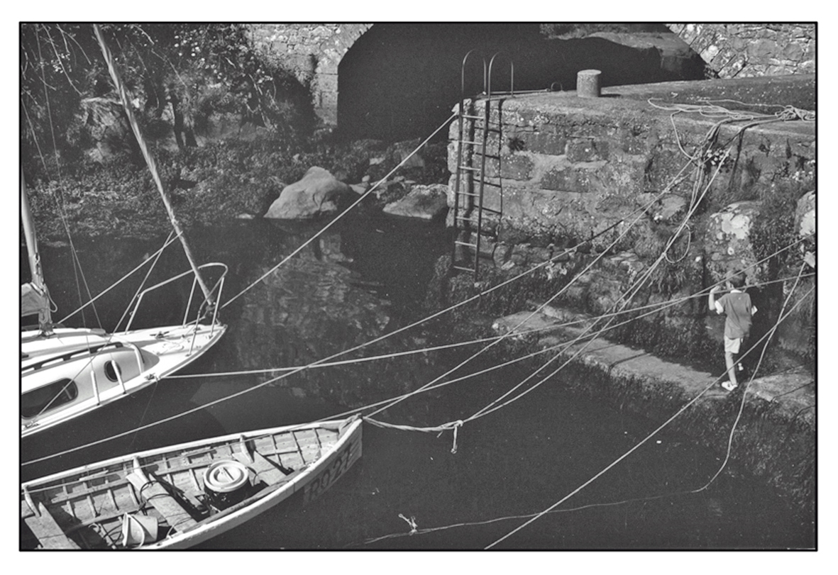 Boy and boats