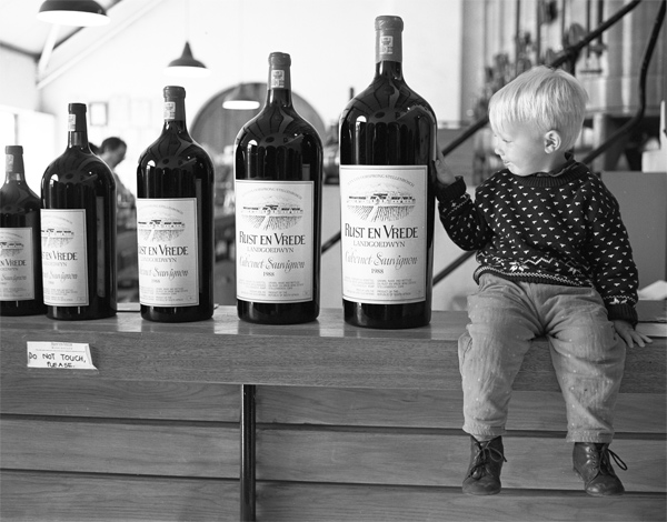 Boy and bottles