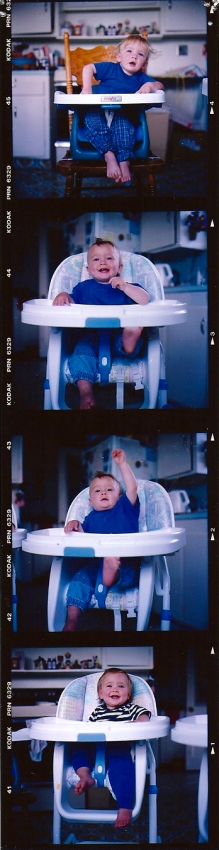 Boys, Highchairs, 1997 or 1998.