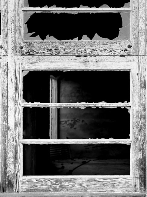 Broken window.