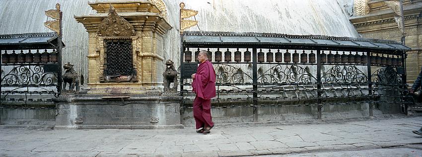 Buddhist monk; Monkey Temple, Kathmandu, Nepal (2012)