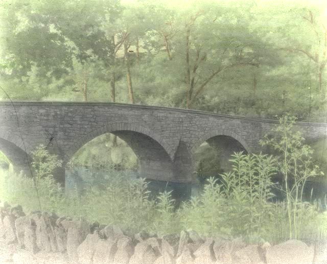 Burnside Bridge - Hand colored from Kodak IR neg