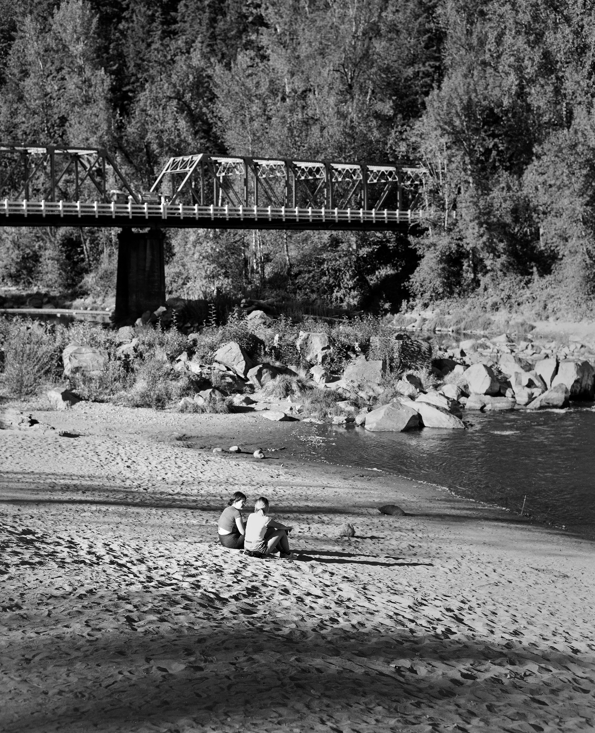 By The River In The Setting Sun