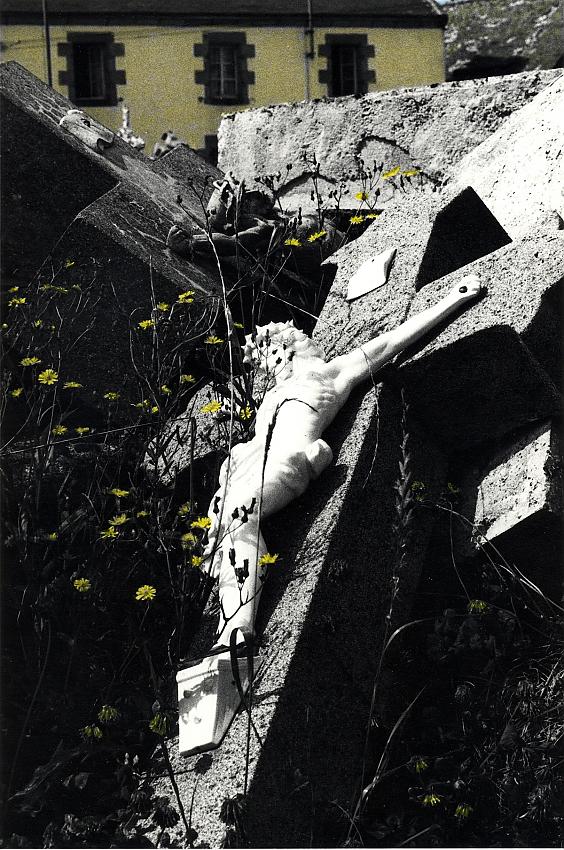 Cemetery, Brittany, France. (hand-colored)