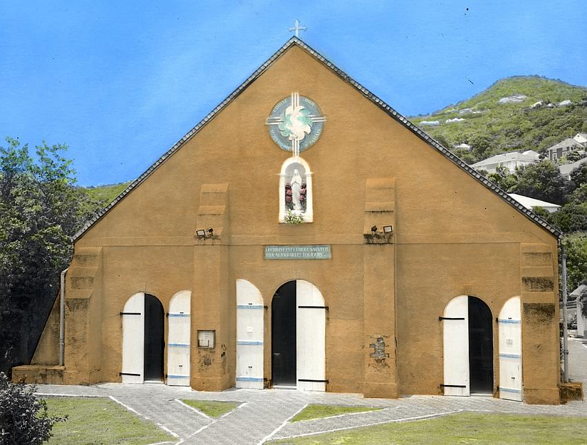 Church, St Barth (hand-painted)