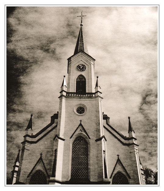 Church tower in lith
