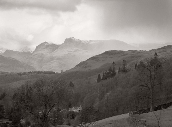 Clearing snow storm, Langdale pikes