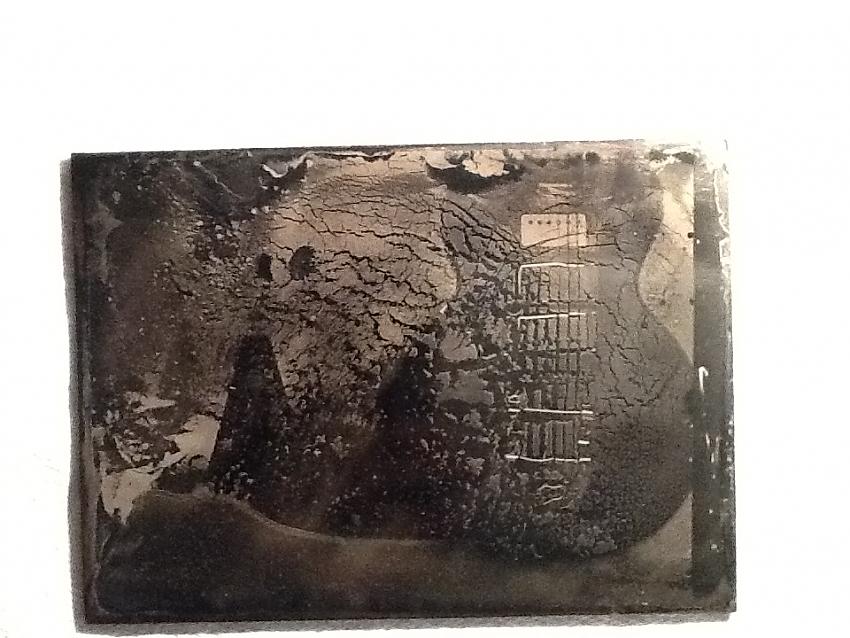 Collodion full plate on black glass