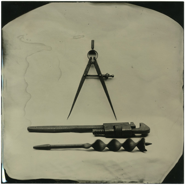 Compass, Wrench & Drill Bit