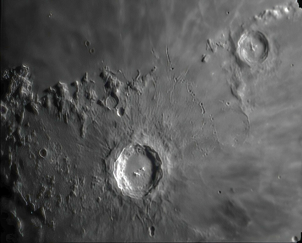 Copernicus, Montes Carpatus and Eratosthenes crater