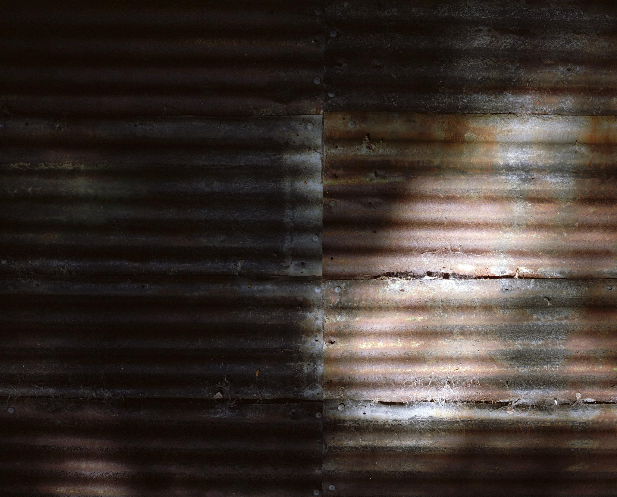 Corrugated metal close-up