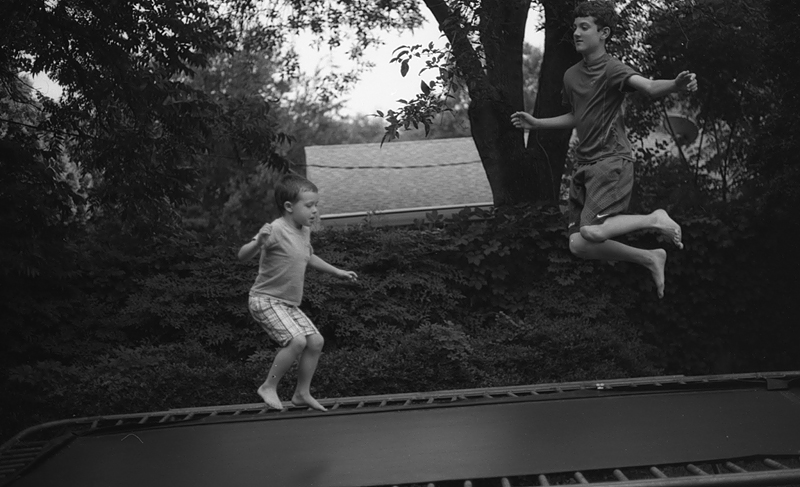 Cousins on the trampoline 2