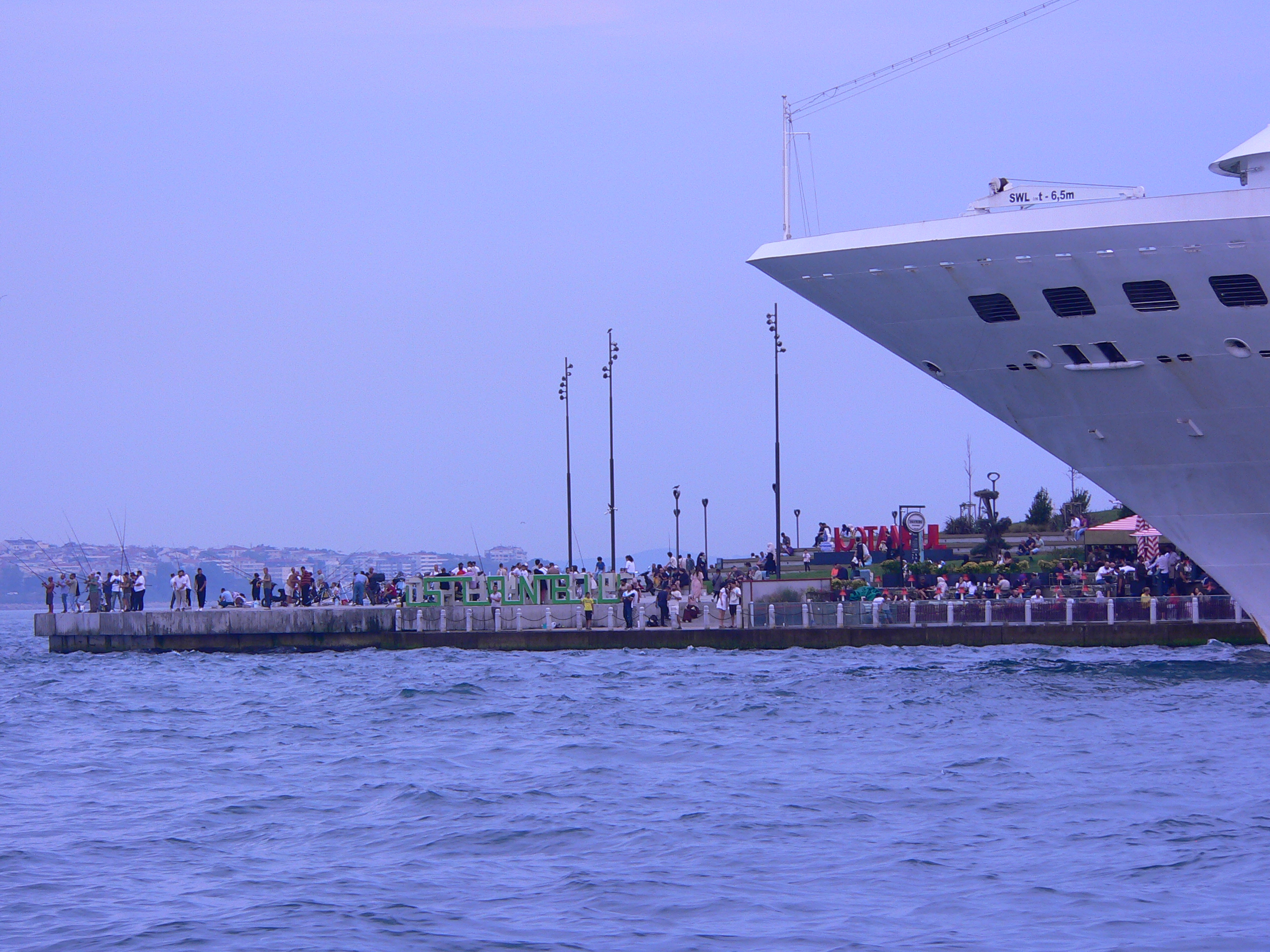 Crowd around Ship at Bosphorus Strait.JPG