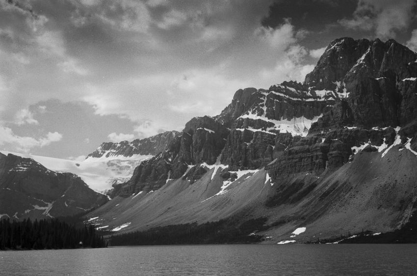 Crowfoot mountain from Bow Lake